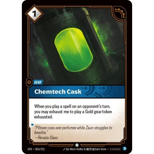 Image for Chemtech Cask (063/221) (Spiritforged) - Riftbound: League of Legends Trading Card Game