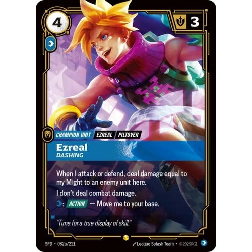Image for Ezreal - Dashing (Alternate Art) (082a/221) (Spiritforged) - Riftbound: League of Legends Trading Card Game