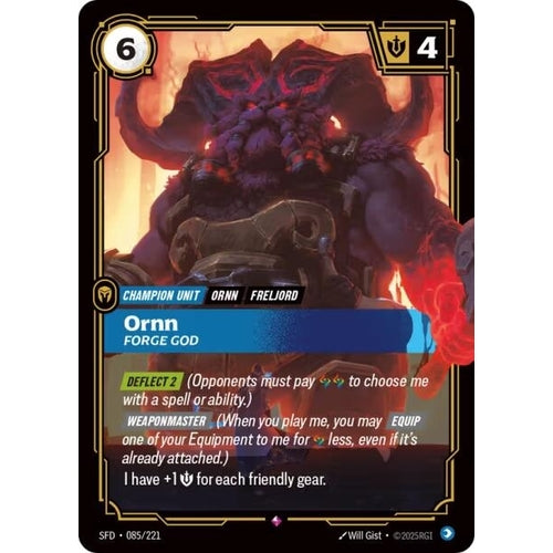 Image for Ornn - Forge God (085/221) (Spiritforged) - Riftbound: League of Legends Trading Card Game