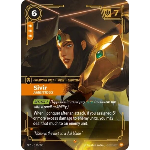 Image for Sivir - Ambitious (120/221) (Spiritforged) - Riftbound: League of Legends Trading Card Game
