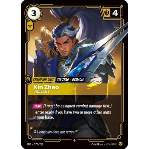 Image for Xin Zhao - Vigilant (176/221) (Spiritforged) - Riftbound: League of Legends Trading Card Game
