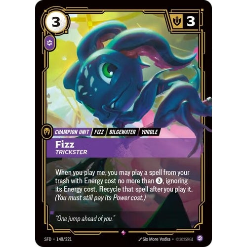 Image for Fizz - Trickster (140/221) (Spiritforged) - Riftbound: League of Legends Trading Card Game