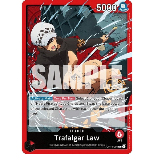 Image for Trafalgar Law - OP14-001 (OP14-001) (The Azure Sea's Seven) - One Piece Card Game