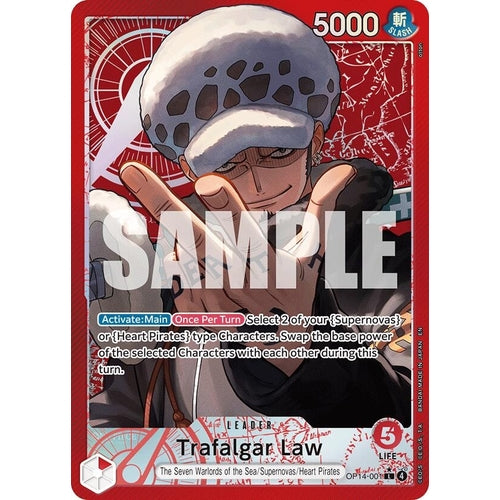 Image for Trafalgar Law - OP14-001 (Alternate Art) (OP14-001) (The Azure Sea's Seven) - One Piece Card Game