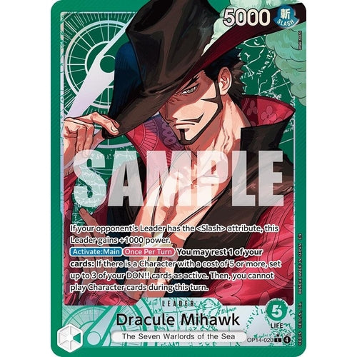 Image for Dracule Mihawk - OP14-020 (Alternate Art) (OP14-020) (The Azure Sea's Seven) - One Piece Card Game