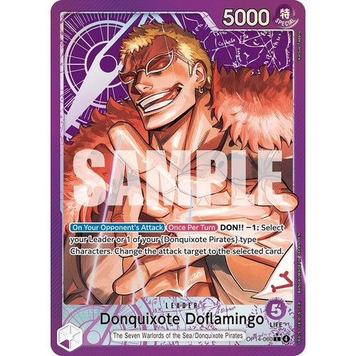 Image for Donquixote Doflamingo - OP14-060 (Alternate Art) (OP14-060) (The Azure Sea's Seven) - One Piece Card Game