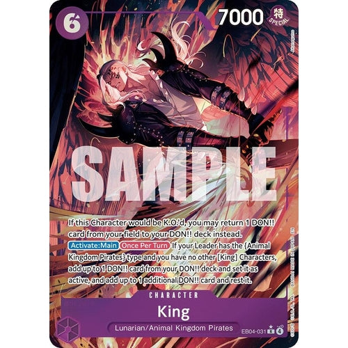 Image for King (Alternate Art) (EB04-031) (The Azure Sea's Seven) - One Piece Card Game