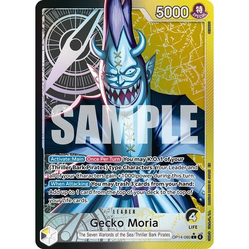 Image for Gecko Moria - OP14-080 (Alternate Art) (OP14-080) (The Azure Sea's Seven) - One Piece Card Game