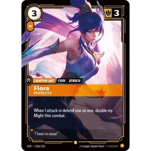 Image for Fiora - Peerless (Alternate Art) (110a/221) (Spiritforged) - Riftbound: League of Legends Trading Card Game