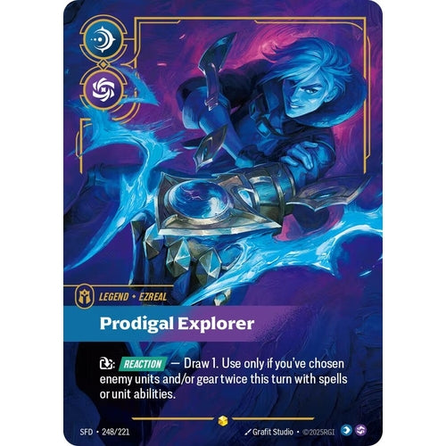 Image for Ezreal - Prodigal Explorer (Overnumbered) (248/221) (Spiritforged) - Riftbound: League of Legends Trading Card Game