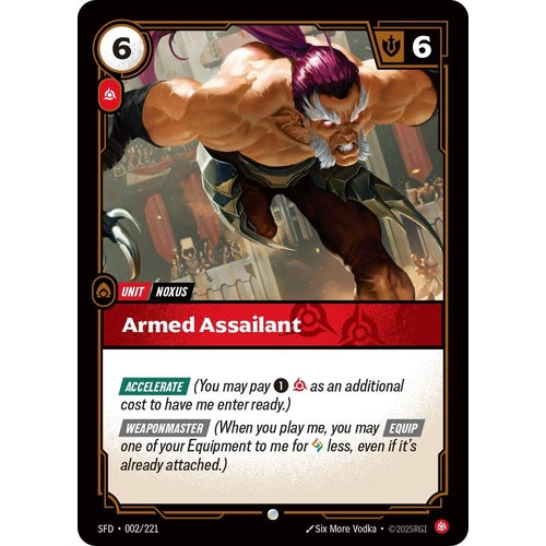 Image for Armed Assailant (002/221) (Spiritforged) - Riftbound: League of Legends Trading Card Game