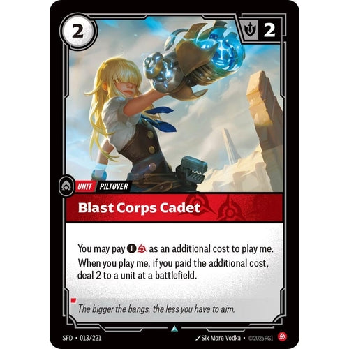 Image for Blast Corps Cadet (013/221) (Spiritforged) - Riftbound: League of Legends Trading Card Game