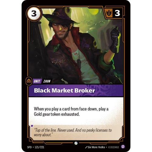 Image for Black Market Broker (121/221) (Spiritforged) - Riftbound: League of Legends Trading Card Game