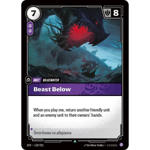 Image for Beast Below (132/221) (Spiritforged) - Riftbound: League of Legends Trading Card Game