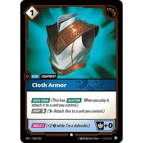 Image for Cloth Armor (064/221) (Spiritforged) - Riftbound: League of Legends Trading Card Game