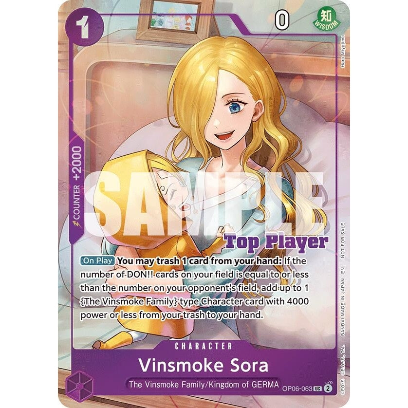 Image for Vinsmoke Sora (CS 25-26 Top Player Pack Vol. 2) (OP06-063) (One Piece Promotion Cards) - One Piece Card Game