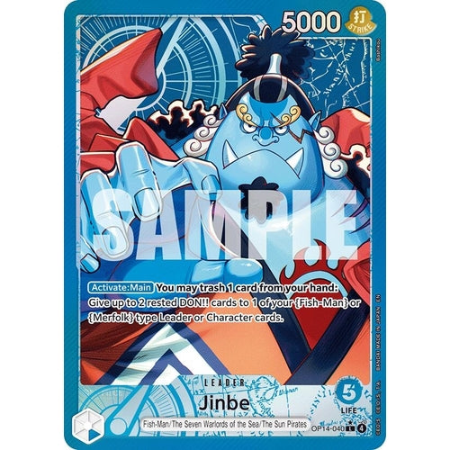 Image for Jinbe - OP14-040 (Alternate Art) (OP14-040) (The Azure Sea's Seven) - One Piece Card Game