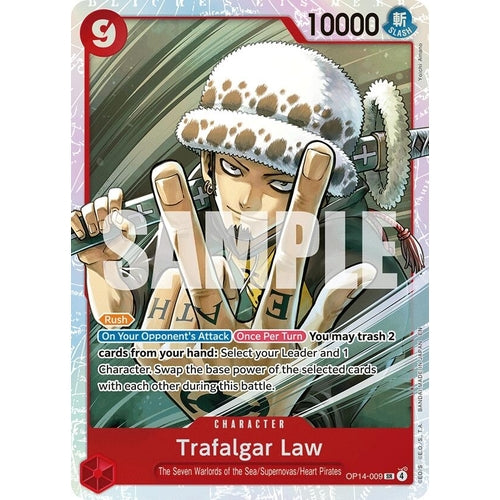 Image for Trafalgar Law - OP14-009 (OP14-009) (The Azure Sea's Seven) - One Piece Card Game