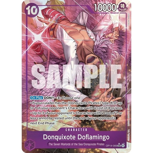 Image for Donquixote Doflamingo - OP14-069 (Alternate Art) (OP14-069) (The Azure Sea's Seven) - One Piece Card Game