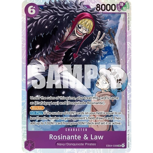Image for Rosinante & Law (EB04-038) (The Azure Sea's Seven) - One Piece Card Game