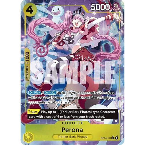 Image for Perona - OP14-111 (Alternate Art) (OP14-111) (The Azure Sea's Seven) - One Piece Card Game