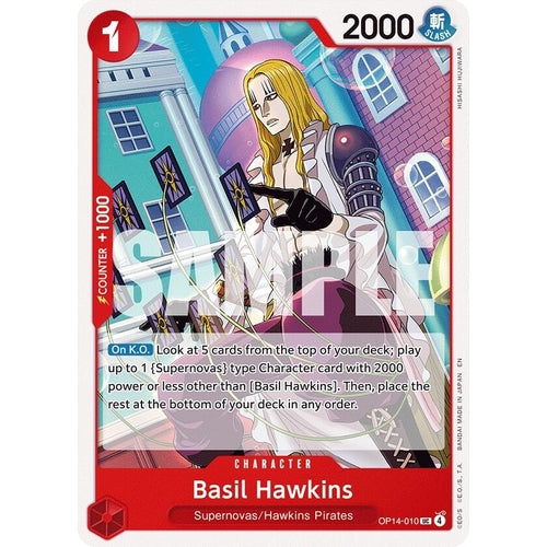 Image for Basil Hawkins (OP14-010) (The Azure Sea's Seven) - One Piece Card Game