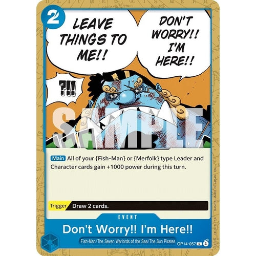 Image for Don't Worry!! I'm Here!! (OP14-057) (The Azure Sea's Seven) - One Piece Card Game