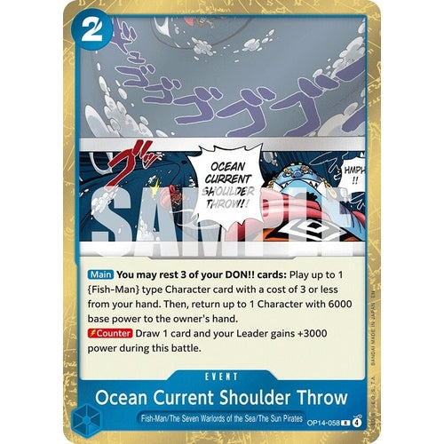 Image for Ocean Current Shoulder Throw (OP14-058) (The Azure Sea's Seven) - One Piece Card Game