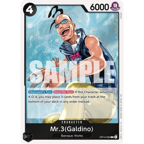 Image for Mr.3(Galdino) (OP14-092) (The Azure Sea's Seven) - One Piece Card Game