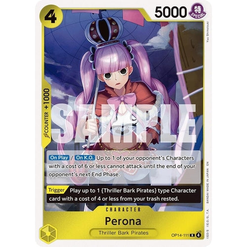 Image for Perona - OP14-111 (OP14-111) (The Azure Sea's Seven) - One Piece Card Game