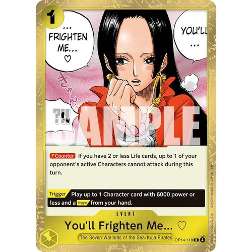 Image for You'll Frighten Me... (OP14-118) (The Azure Sea's Seven) - One Piece Card Game