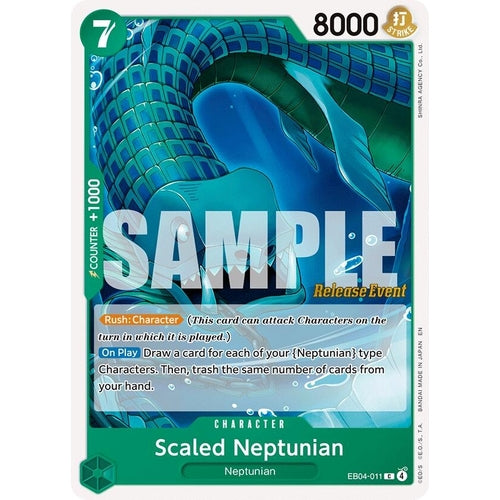 Image for Scaled Neptunian (EB04-011) (The Azure Sea's Seven Release Event Cards) - One Piece Card Game