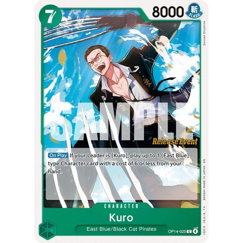 Image for Kuro (OP14-025) (The Azure Sea's Seven Release Event Cards) - One Piece Card Game