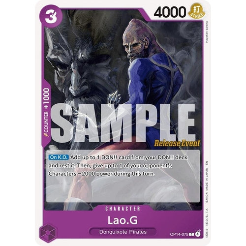 Image for Lao.G (OP14-075) (The Azure Sea's Seven Release Event Cards) - One Piece Card Game