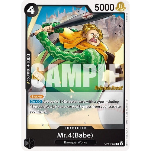 Image for Mr.4(Babe) (OP14-093) (The Azure Sea's Seven Release Event Cards) - One Piece Card Game