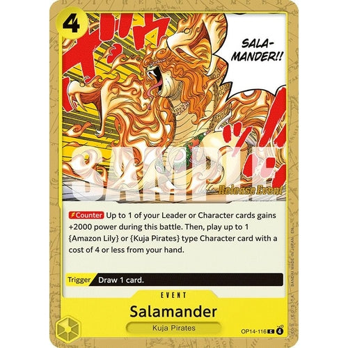 Image for Salamander (OP14-116) (The Azure Sea's Seven Release Event Cards) - One Piece Card Game