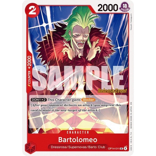 Image for Bartolomeo (OP14-011) (The Azure Sea's Seven Release Event Cards) - One Piece Card Game