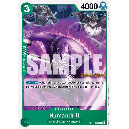 Image for Humandrill (OP14-032) (The Azure Sea's Seven Release Event Cards) - One Piece Card Game