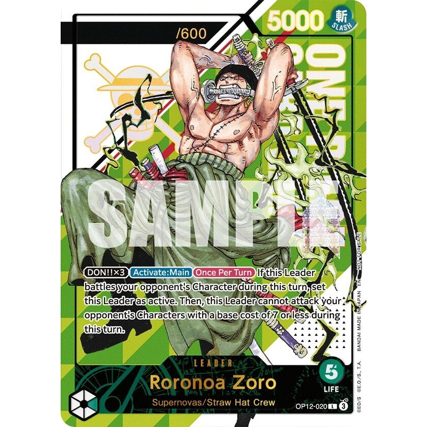 Image for Roronoa Zoro - OP12-020 [Serial Number] (OP12-020) (One Piece Promotion Cards) - One Piece Card Game