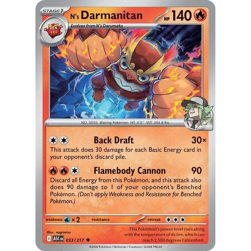 Image for N's Darmanitan (033/217) (ME: Ascended Heroes) - Pokemon