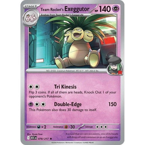 Image for Team Rocket's  exeggutor (078/217) (ME: Ascended Heroes) - Pokemon