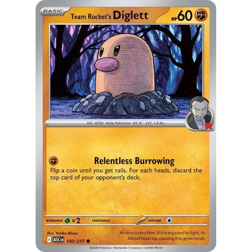 Image for Team Rocket's Diglett (100/217) (ME: Ascended Heroes) - Pokemon
