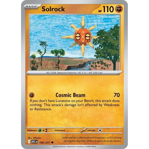 Image for Solrock (106/217) (ME: Ascended Heroes) - Pokemon