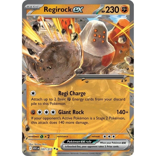 Image for Regirock ex (107/217) (ME: Ascended Heroes) - Pokemon