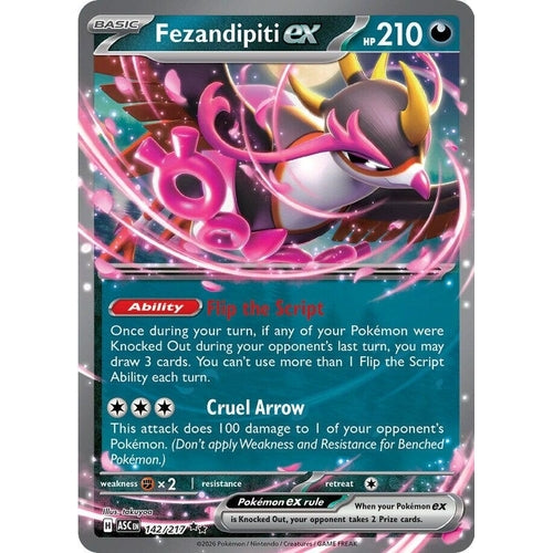 Fezandipiti ex (142/217) (ME: Ascended Heroes) - PokéBox Australia