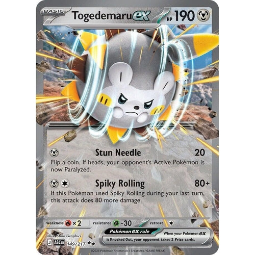 Image for Togedemaru ex (149/217) (ME: Ascended Heroes) - Pokemon