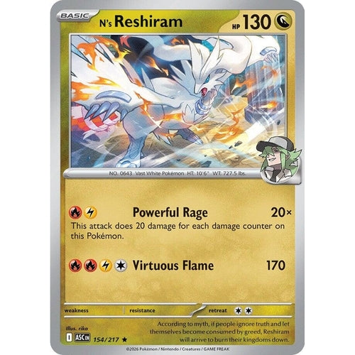 Image for N's Reshiram (154/217) (ME: Ascended Heroes) - Pokemon