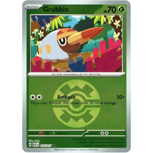 Image for Grubbin (Quick Ball) (017/217) (ME: Ascended Heroes) - Pokemon