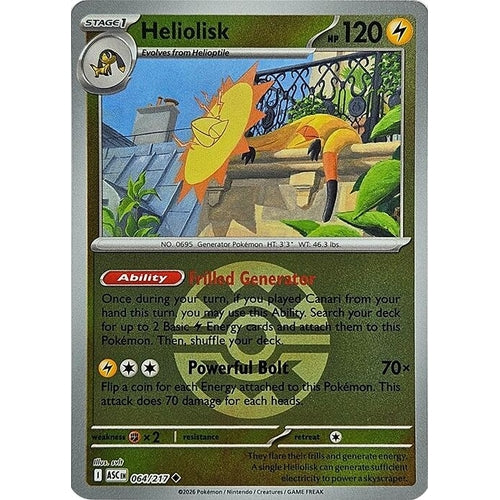 Image for Heliolisk - 064/217 (Quick Ball) (064/217) (ME: Ascended Heroes) - Pokemon