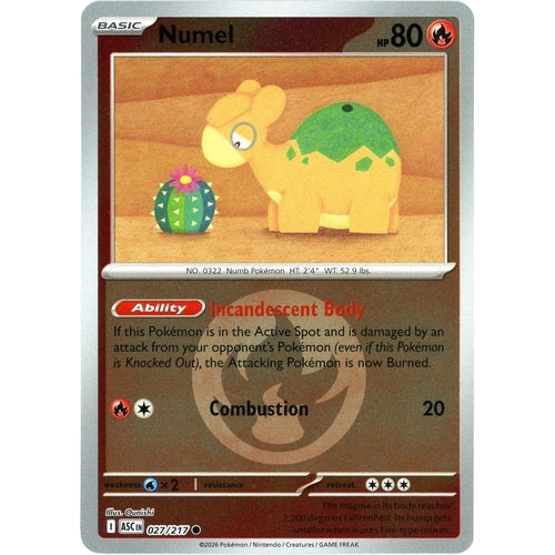 Image for Numel - 027/217 (Energy Symbol Pattern) (027/217) (ME: Ascended Heroes) - Pokemon